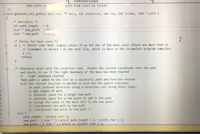 Solved How would I go about generating all possible paths in | Chegg.com