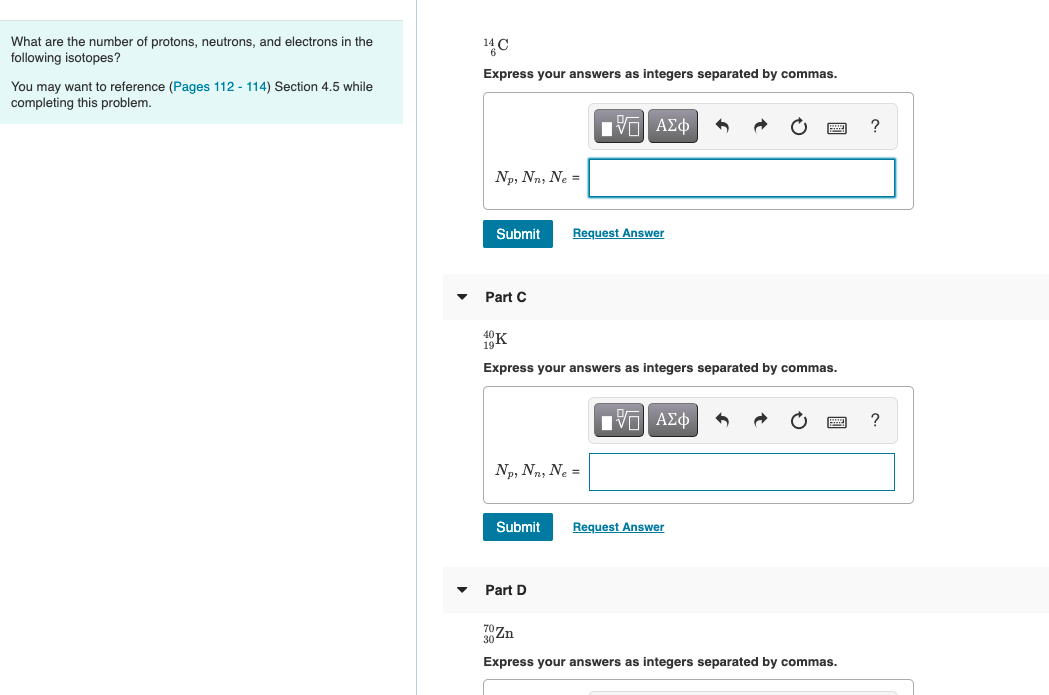 Solved What are the number of protons, neutrons, and | Chegg.com