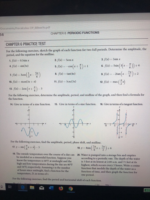 precalculus worksheet on optimization answers