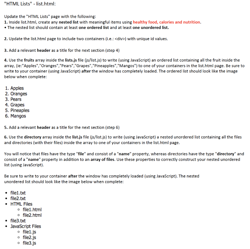 Solved list.html