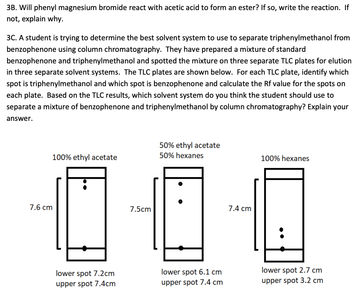 Solved 3B. Will phenyl magnesium bromide react with acetic