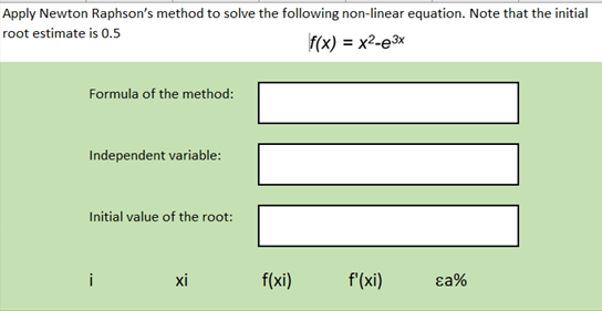 Solved Apply Newton Raphson's method to solve the following | Chegg.com