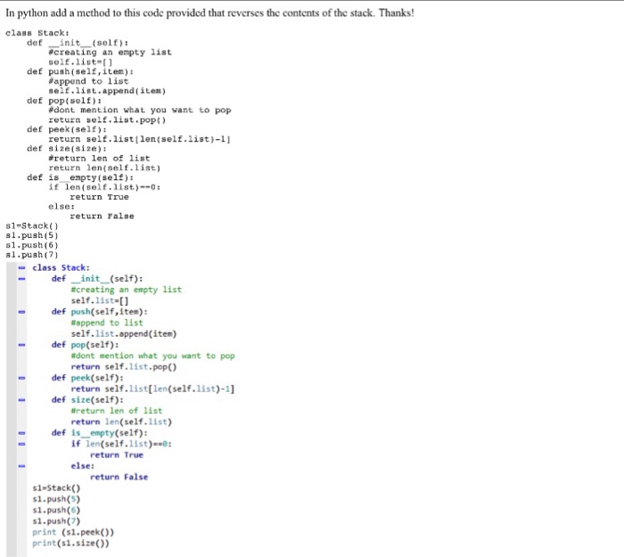 Solved In python add a method to this code provided that | Chegg.com