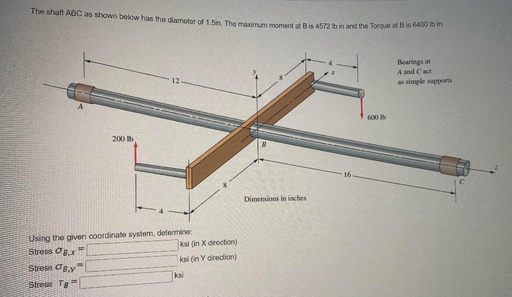 Solved The shaft ABC as shown below has the diameter of | Chegg.com