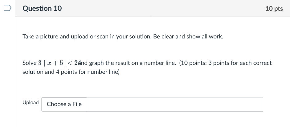Solved Take a picture and upload or scan in your solution. | Chegg.com