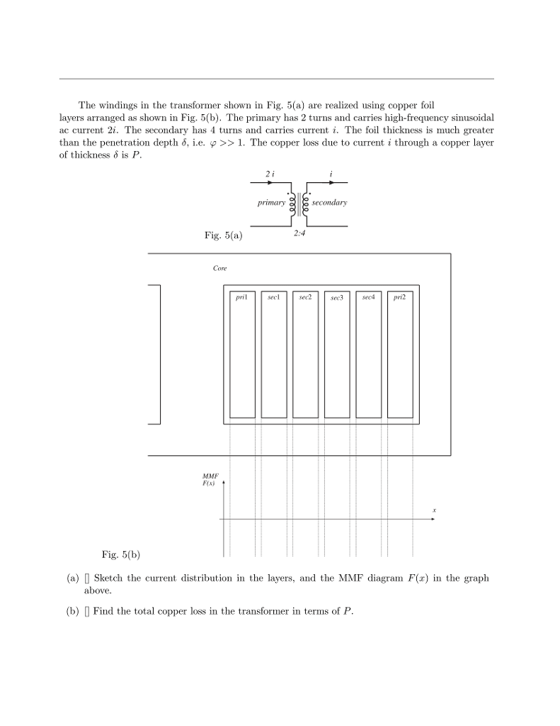 Transformer Pdf The windings in the transformer shown in Fig. 5(a) | Chegg.com
