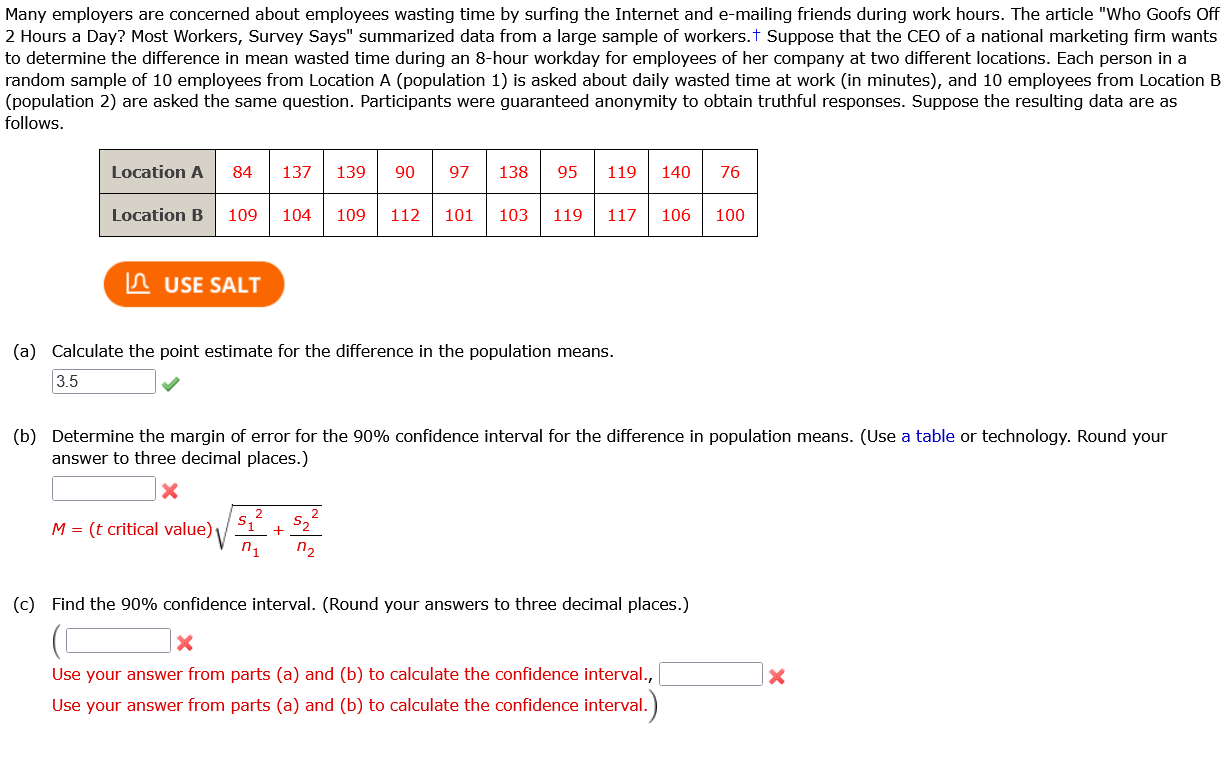 Solved Many Employers Are Concerned About Employees Wasting Chegg Com