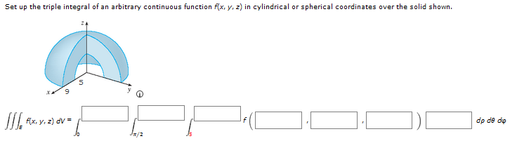 Solved Set up the triple integral of an arbitrary continuous | Chegg.com
