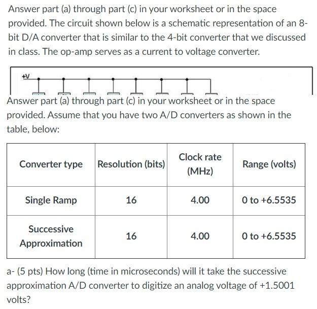 Solved b- (5 pts) How long (time in microseconds) will it | Chegg.com
