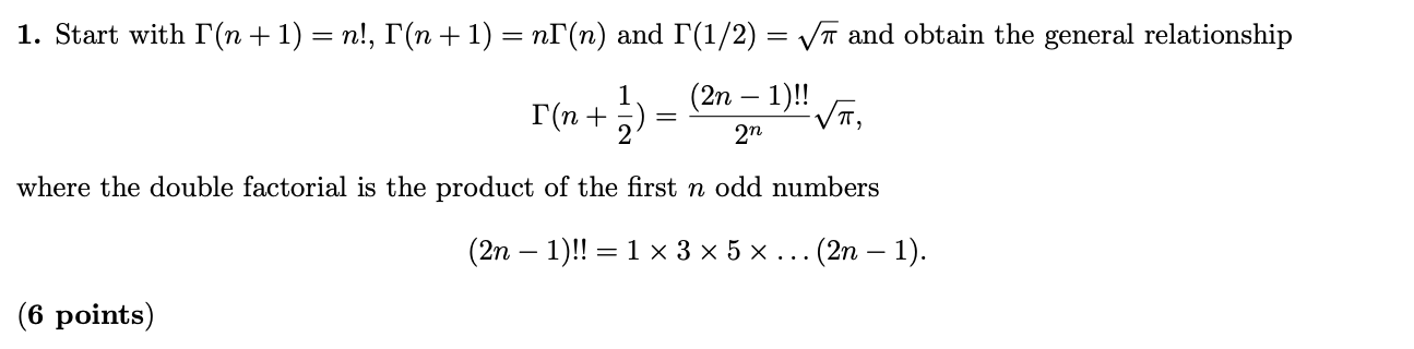 Solved 1. Start with T(n + 1) = n!, I(n+1) = nl (n) and | Chegg.com