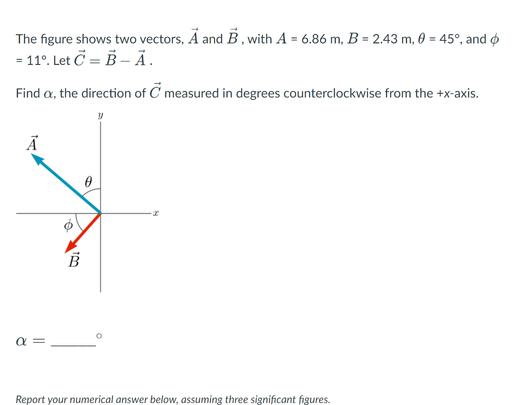 Solved The Figure Shows Two Vectors, A⃗ A→ And B⃗ B→ , With | Chegg.com