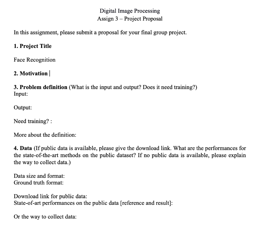 research proposal on digital image processing