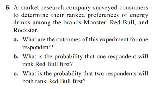 a market research company surveyed consumers to