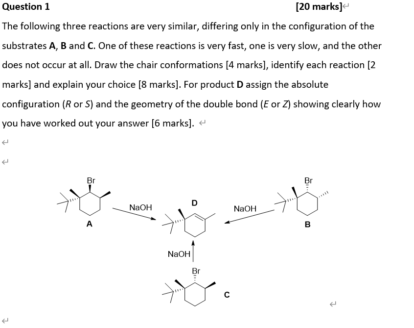 Solved Question 1 [20 marks] The following three reactions | Chegg.com