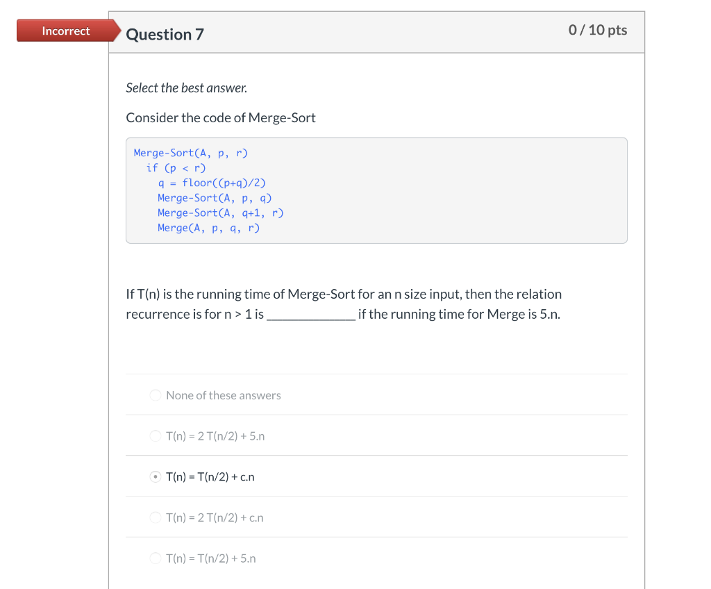 Solved Please provide steps on how to solve this correctly I | Chegg.com