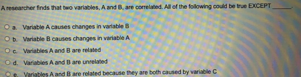 Solved A Researcher Finds That Two Variables, A And B, Are | Chegg.com