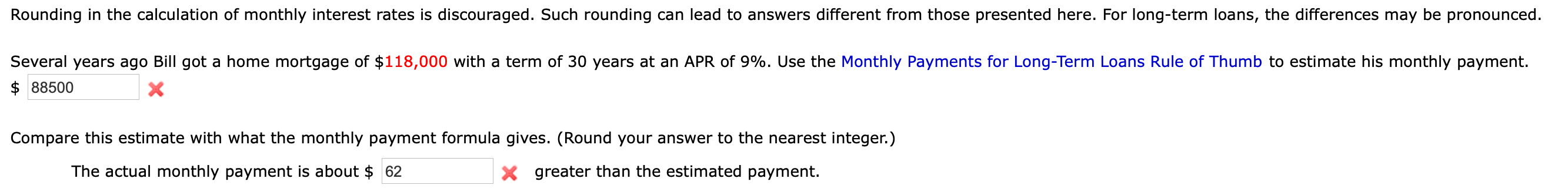 Solved Rounding in the calculation of monthly interest rates | Chegg.com