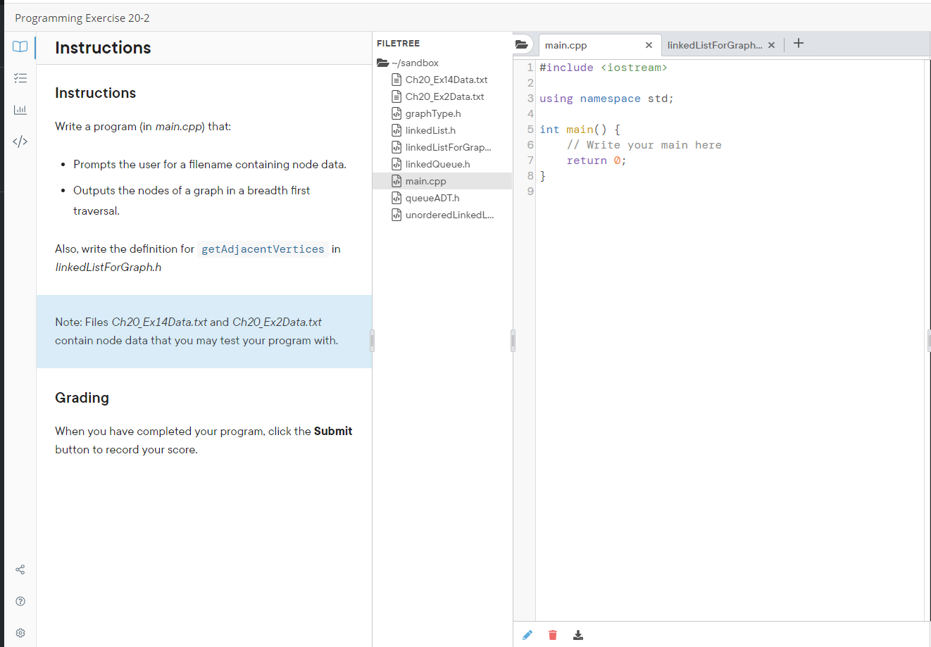 Instructions Write a program (in main.cpp) that: - | Chegg.com