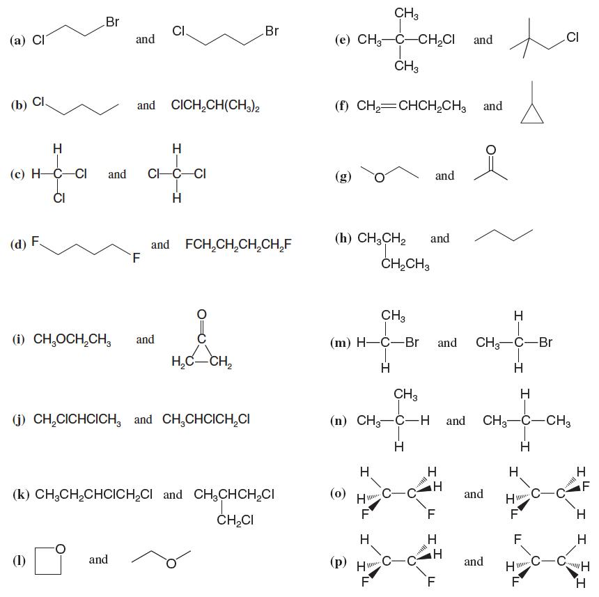 Solved Consider each pair of structural formulas that follow | Chegg.com