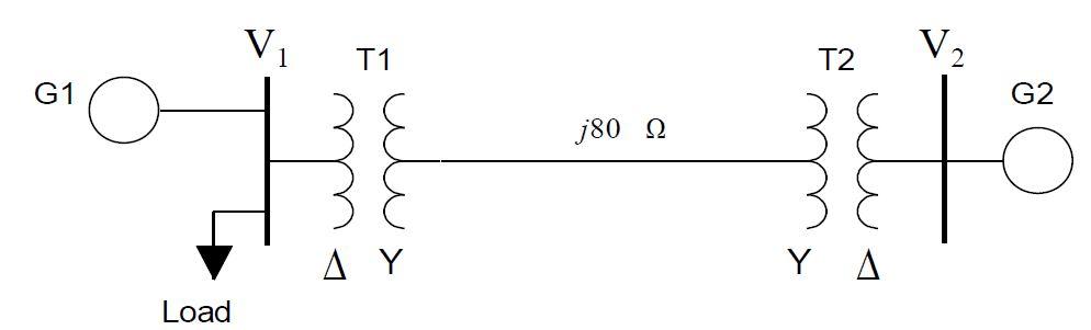 Solved The single line diagram of a power system is shown | Chegg.com