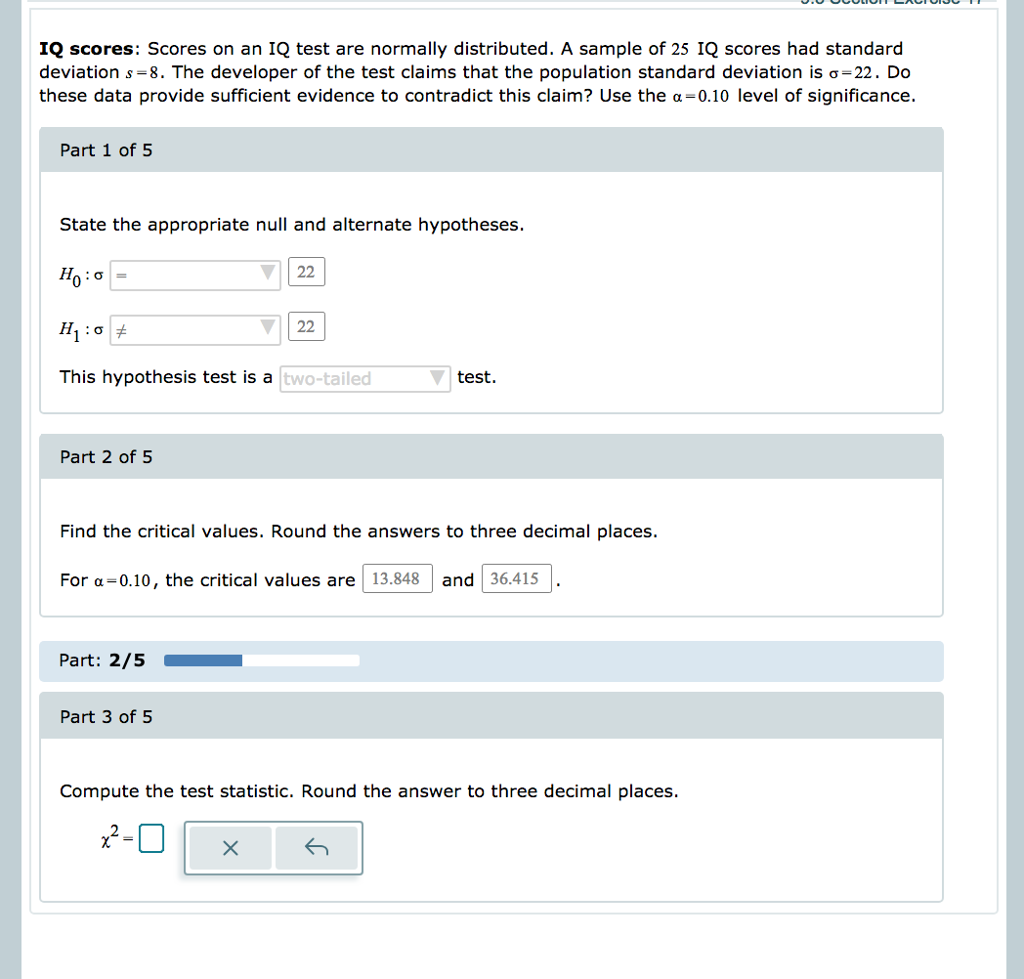 Solved IQ Scores Scores On An IQ Test Are Normally Chegg
