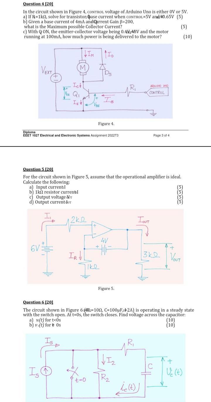 Solved Question 1 [10] In The Circuit Shown In Figure 1, The | Chegg.com