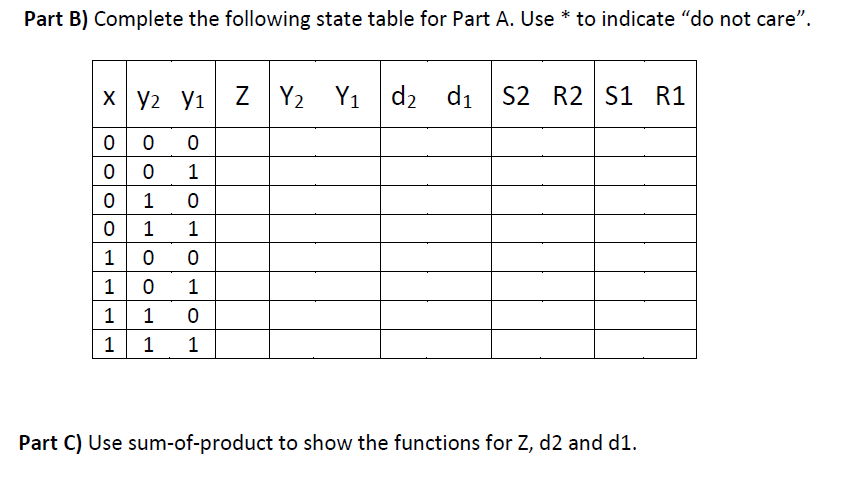 Sequence Network Components Table Solved Sequential Network Part A) Design a sequential | Chegg.com