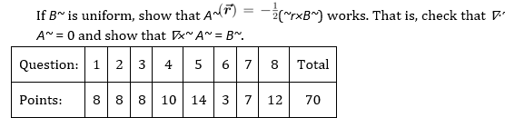 Solved If B~ Is Uniform, Show That A~(~r×B~) Works. That Is, | Chegg.com