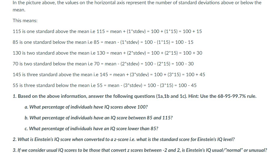 Since the IQ scores are normally distributed, just by | Chegg.com