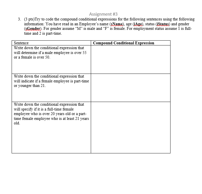 Solved Assignment #3 3. 3 pts)Try to code the compound | Chegg.com