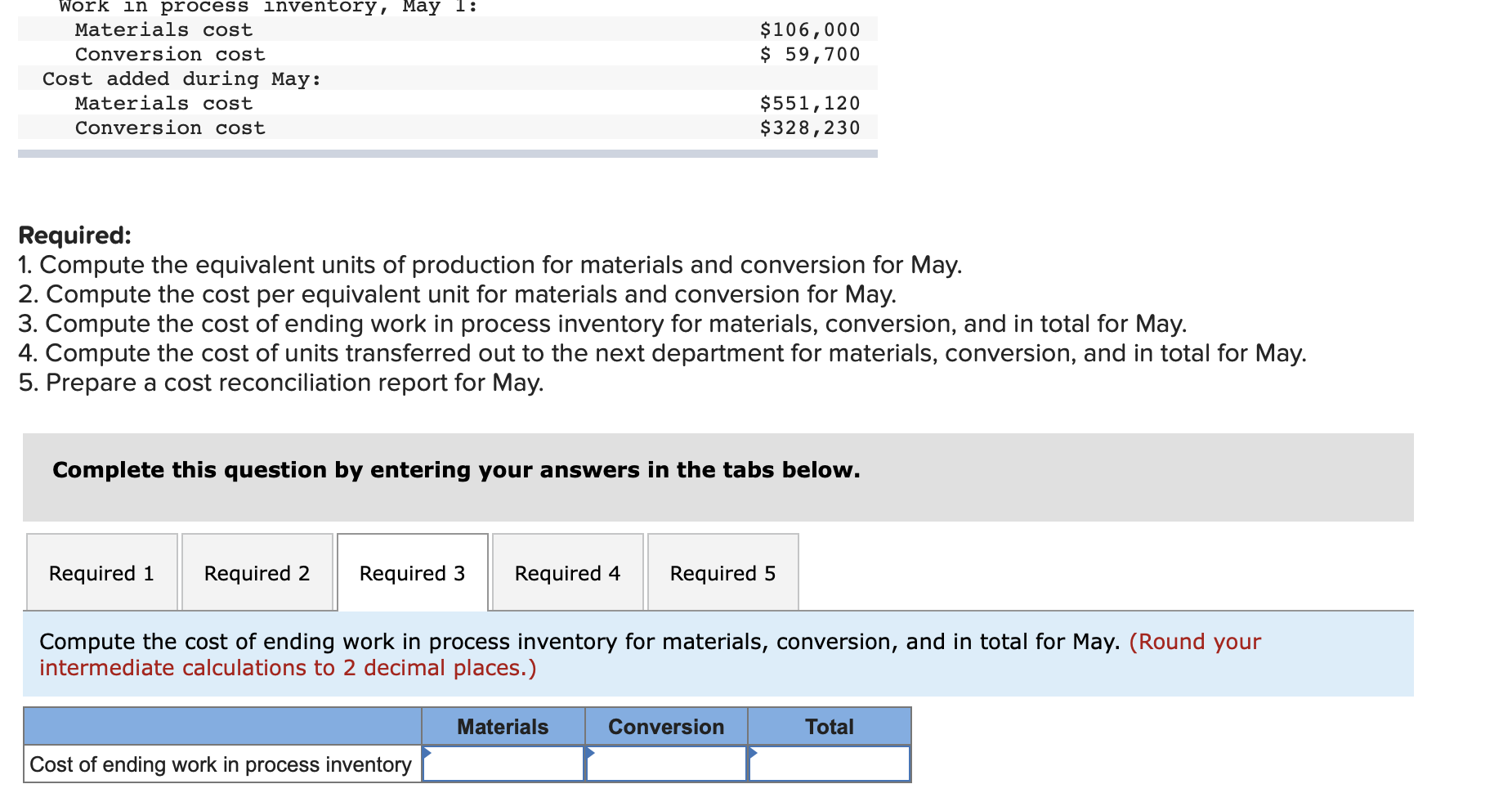 Solved 1. Compute the equivalent units of production for | Chegg.com