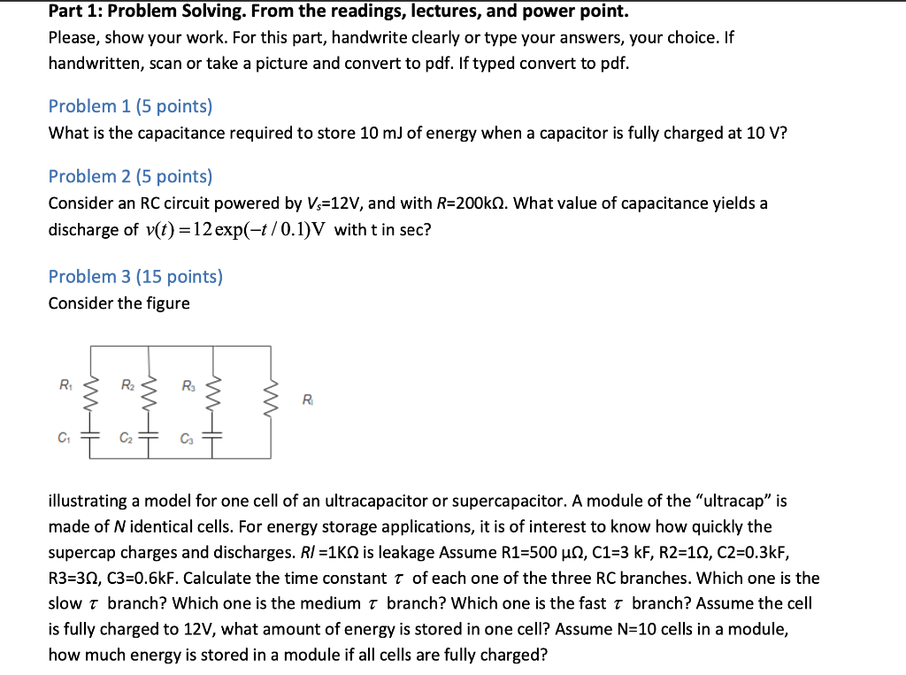 Solved Part 1: Problem Solving. From the readings, lectures, | Chegg.com
