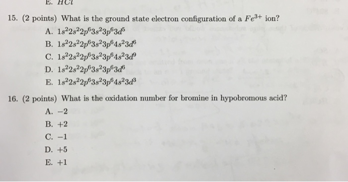 Determine The Electron Configuration Of Fe3