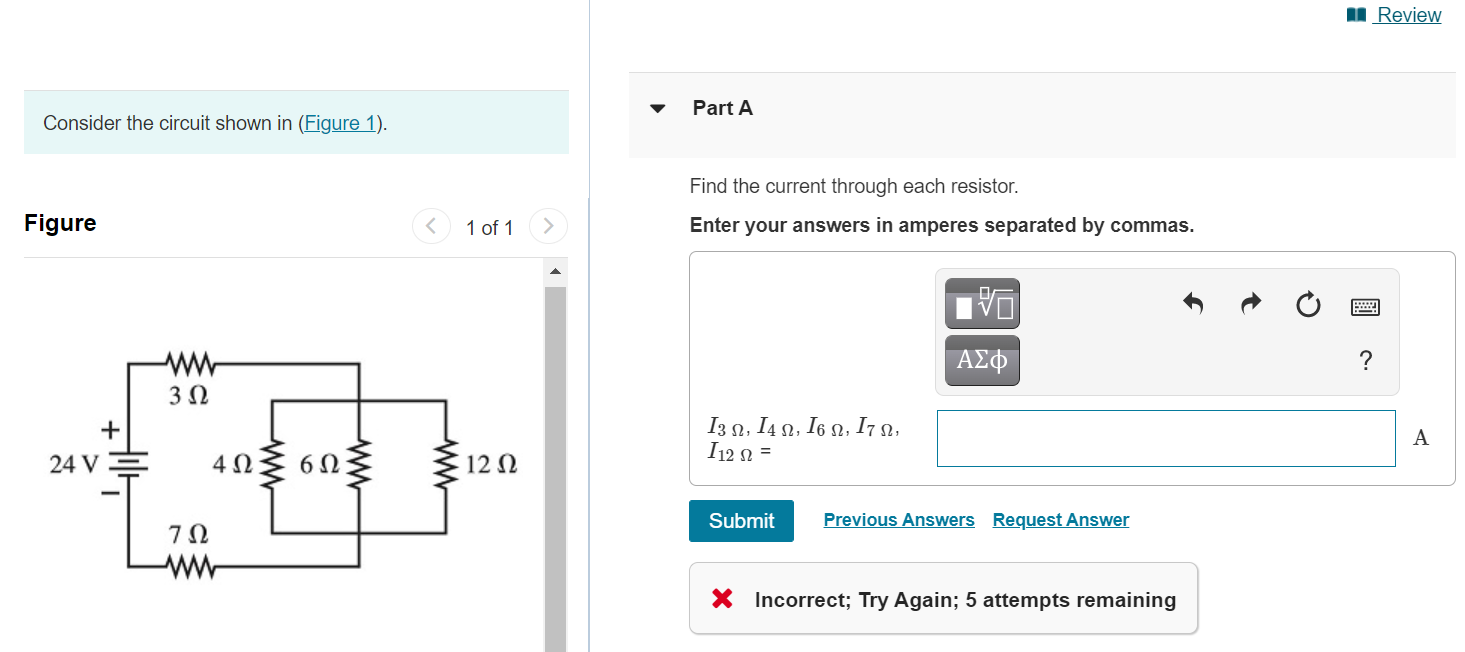 Solved Review Part A Consider The Circuit Shown In Figure