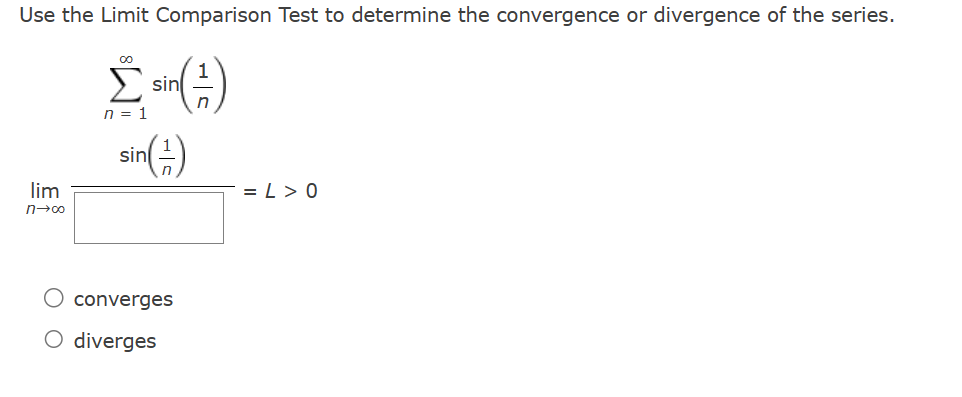 Use the Limit Comparison Test to determine the | Chegg.com