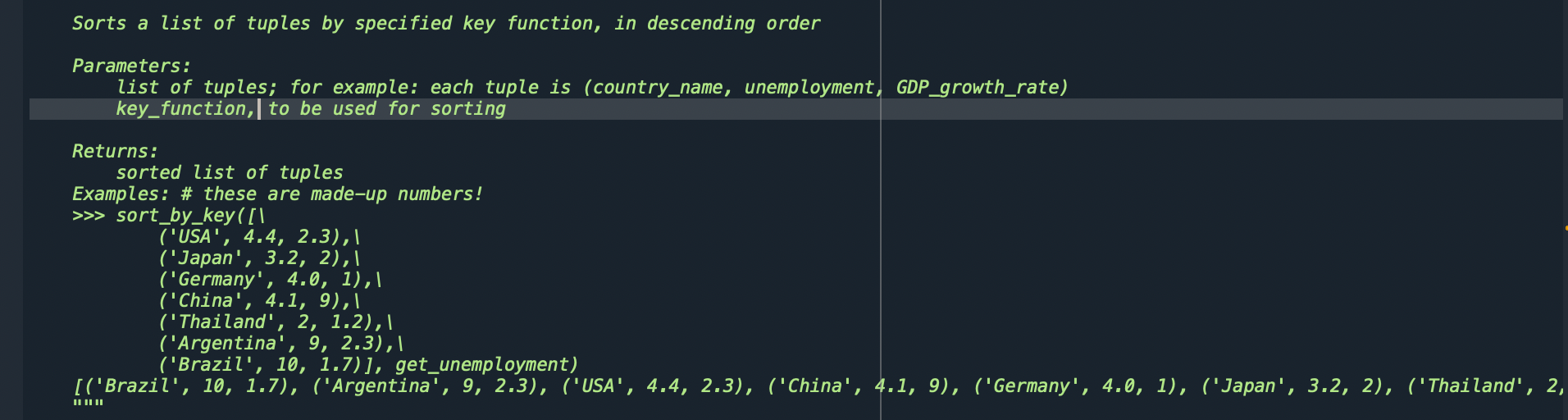 Solved Sorts A List Of Tuples By Specified Key Function, In | Chegg.Com