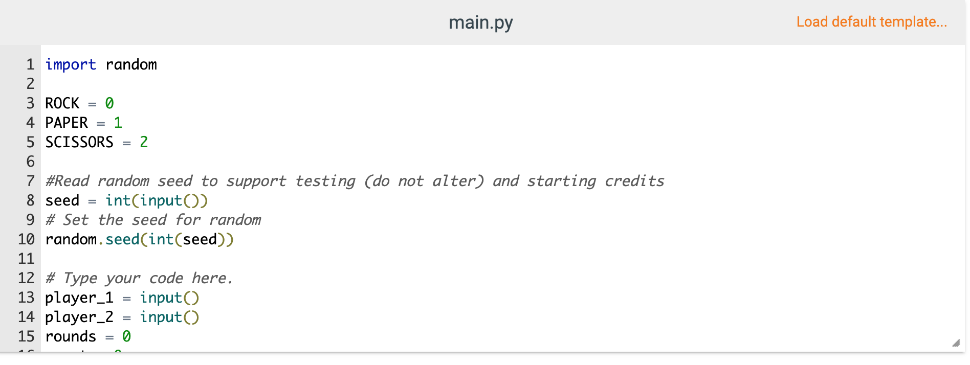 Solved Program Specifications Write a program to play an | Chegg.com