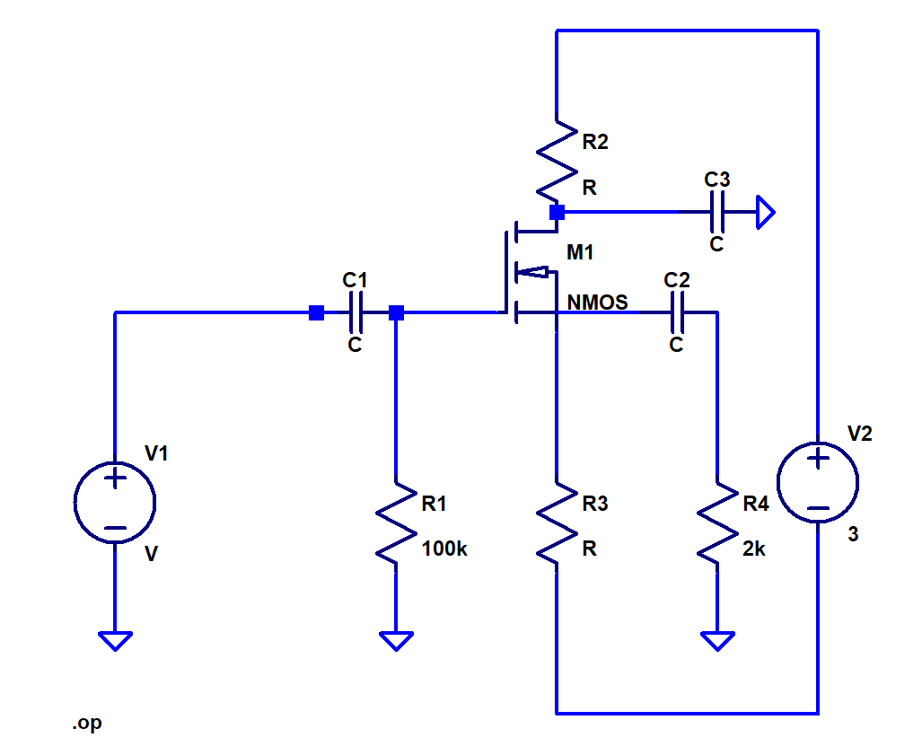 Solved The common source circuit shown below change the bias | Chegg.com