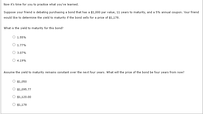 Solved Which Of The Following Yield Calculations Accounts | Chegg.com