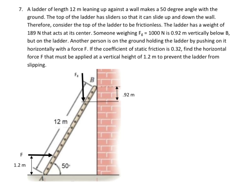 Solved A Ladder Of Length 12m ﻿leaning Up Against A Wall | Chegg.com