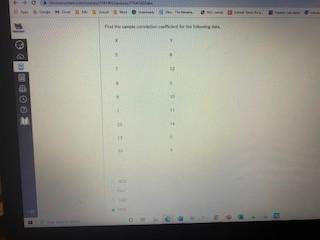 Solved Find the sample correlation coefficient for | Chegg.com