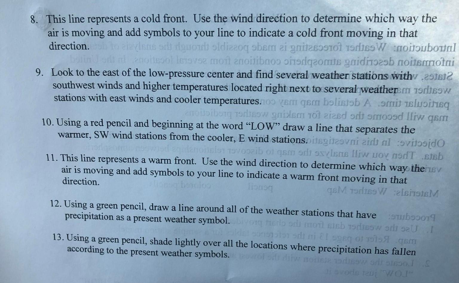 Weather Map Lab Introduction: Weather forecasting is | Chegg.com