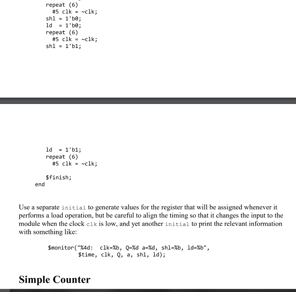 Shift Left Logical Register Write a small Verilog | Chegg.com