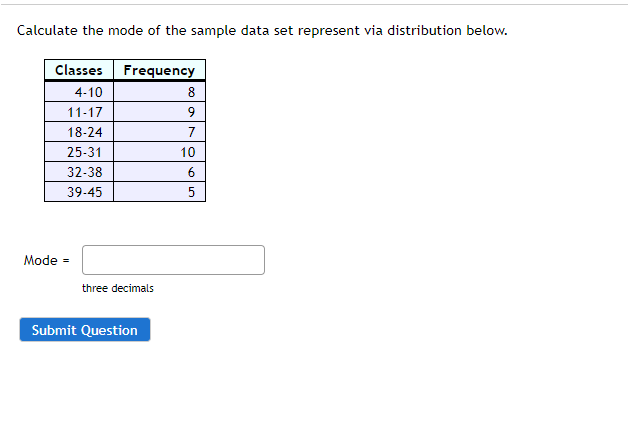 how do you calculate the mode of a data set