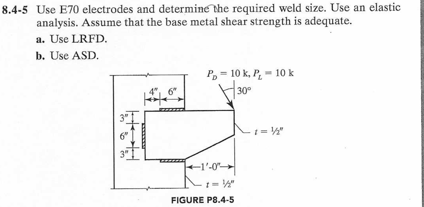 45 Use E70 electrodes and determine the required