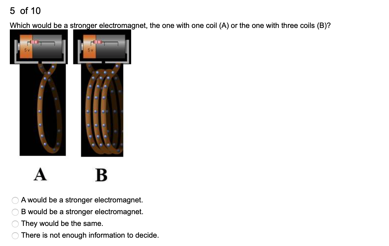 Solved 1 of 10 Moving a coil in and out of a field