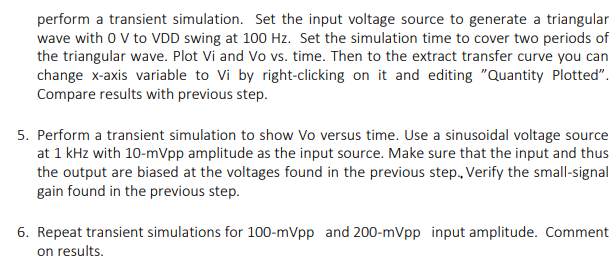 TASK 2: SIMULATION OF COMMON SOURCE AMPLIFIER In | Chegg.com