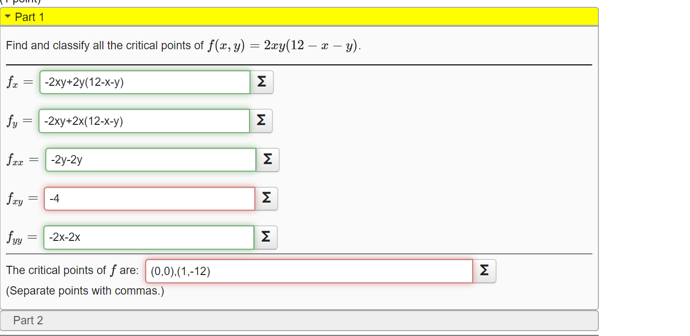 Solved Find And Classify All The Critical Points Of