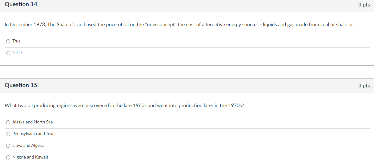 Solved In December 1973, The Shah of Iran based the price of | Chegg.com
