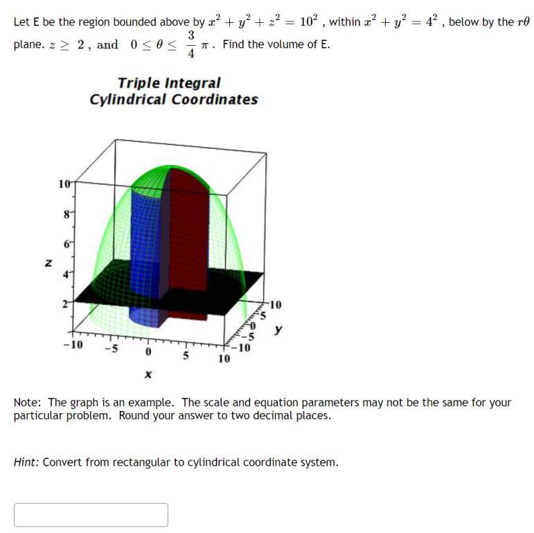 Solved Let Mathrm E Be The Region Bounded Above By Chegg Com